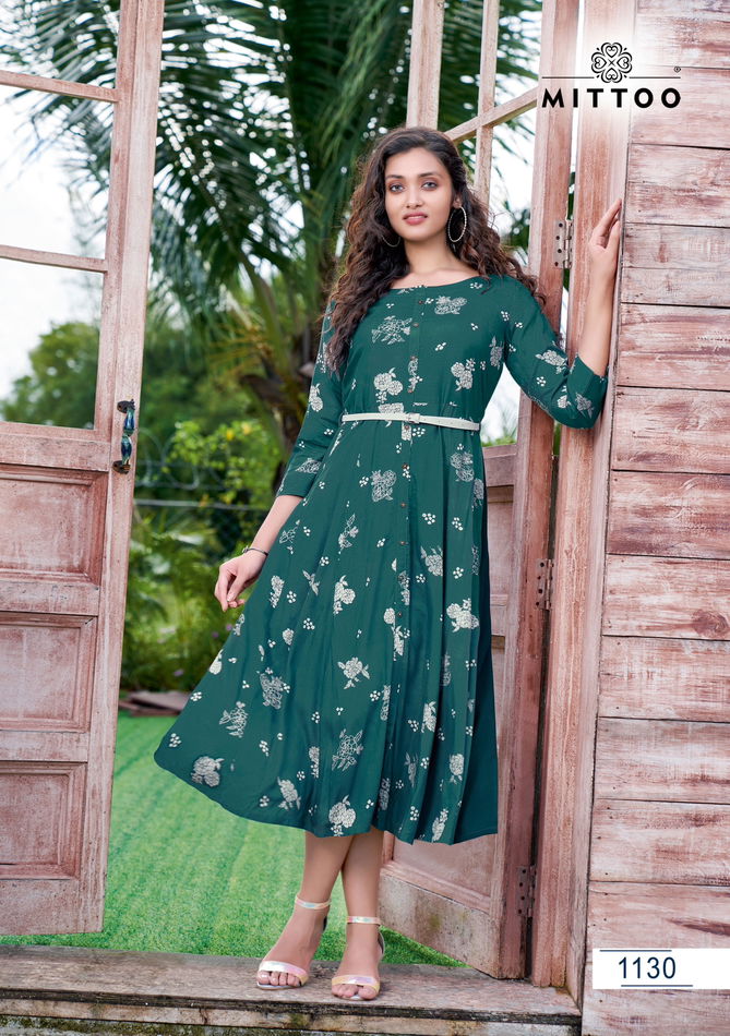 Mittoo Belt Vol 12 Wholesale Party Wear Printed Kurtis Catalog